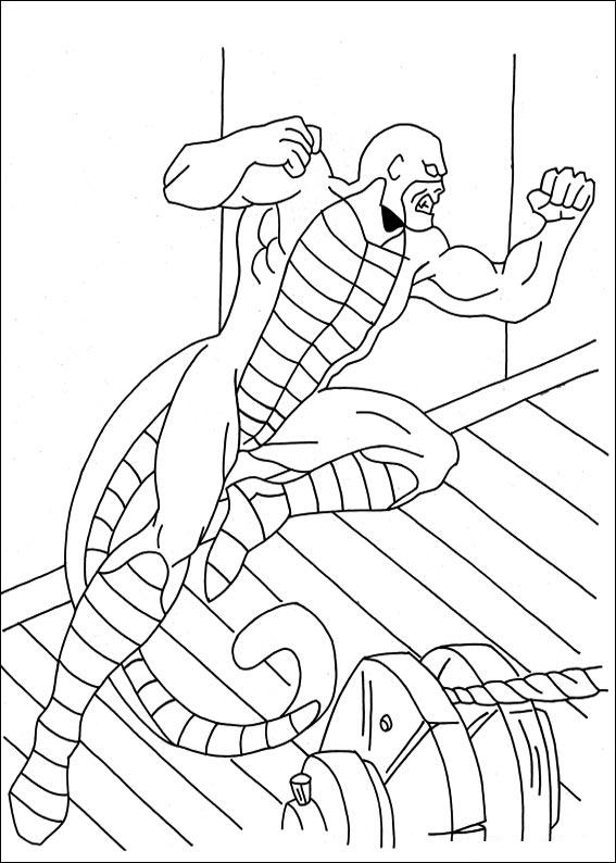 coloriage le serpent adversaire de captain america